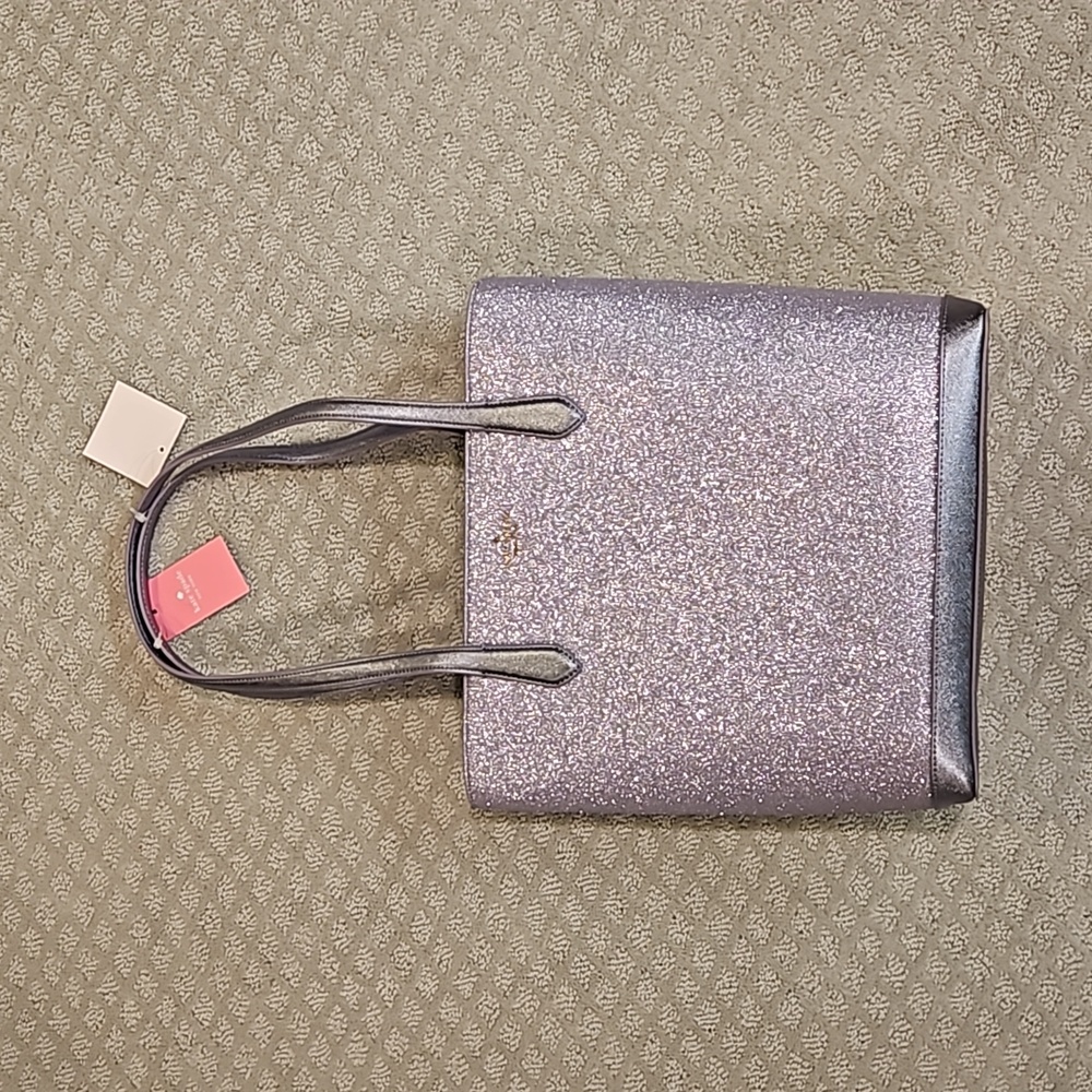 Kate Spade Purple Glitter Tote Bag. NWT
